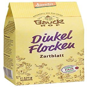 Bauckhof Bio Bauck Demeter Spelt Flakes, Delicate Leaf (8 x 425 g)