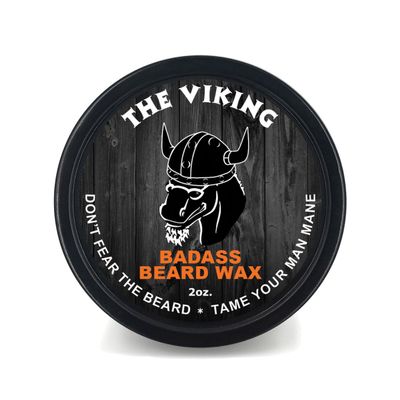 Badass Beard Care Beard Wax For Men - The Viking Scent, 2 oz - Softens Beard Hair, Leaves Your Beard Looking and Feeling More Dense by Badass Beard Care