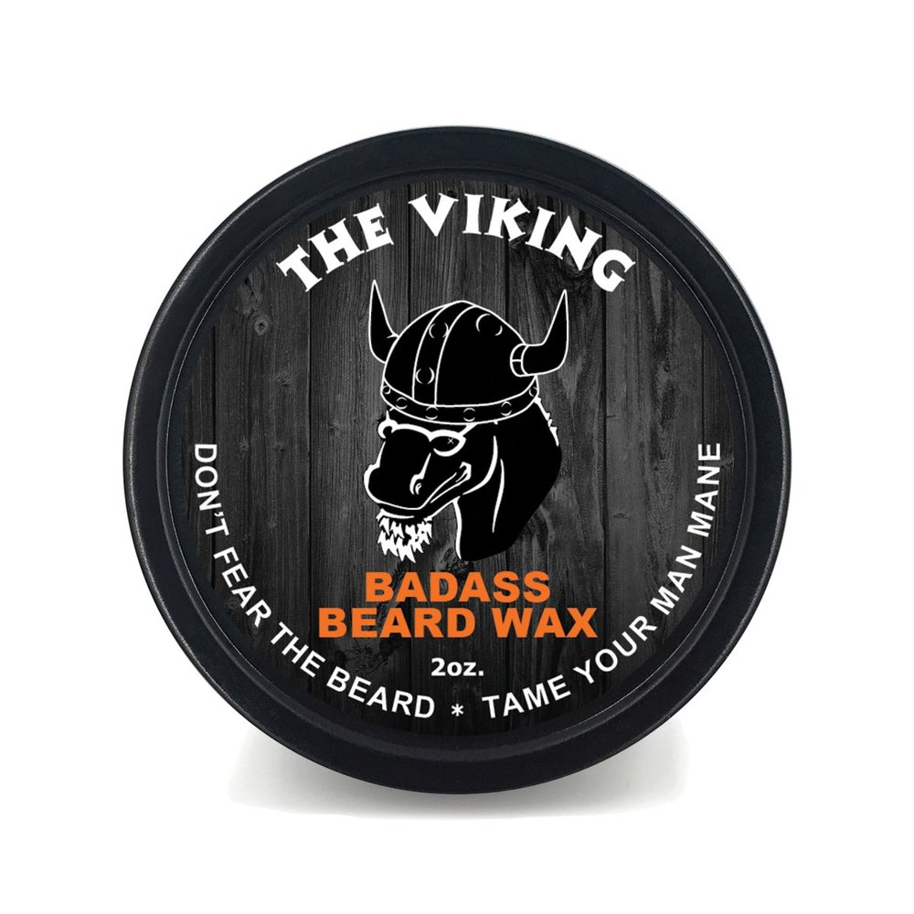 Badass Beard Care Beard Wax For Men - The Viking Scent, 2 oz - Softens Beard Hair, Leaves Your Beard Looking and Feeling More Dense by Badass Beard Care