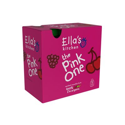 Ella's Kitchen The Pink One Fruit Smoothie Multipack 5x90 g (Pack of 3, Total 15 Pouches)