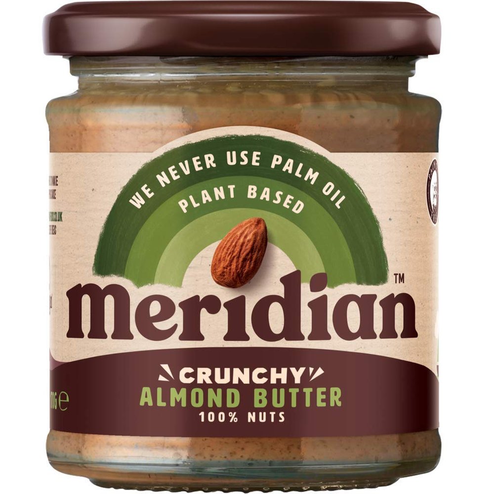 Almond Butter, Crunchy, health food - 170 grams by Meridian Foods M