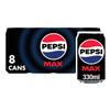 Pepsi Max Cans, 8 x 330ml view 1