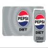 Pepsi Diet Cola Cans, 12 x 330ml view 1