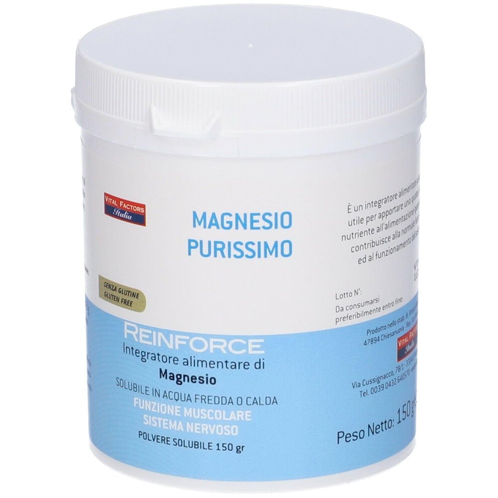 Vital Factors Reinforce - Magnesio Purissimo Integratore Alimentare, 150g