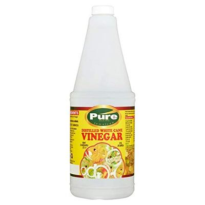 Pure Foods Distilled White Cane Vinegar, 1 Litre - Product of Jamaica