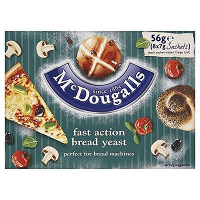McDougalls Dried Yeast Sachets Fast Action 8 x 7g - Pack of 6