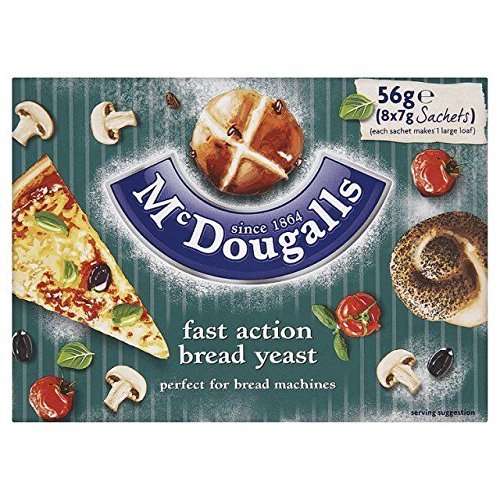 McDougalls Dried Yeast Sachets Fast Action 8 x 7g - Pack of 6