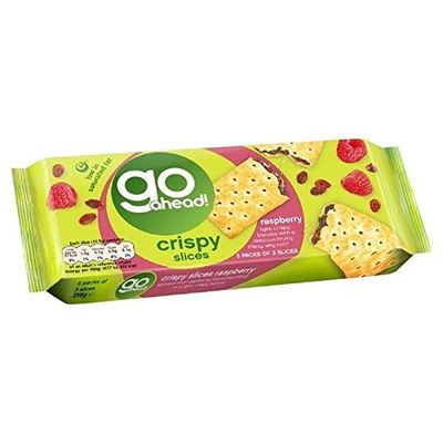 Go Ahead Crispy Fruit Slice Raspberry 5 per Pack - Pack of 6