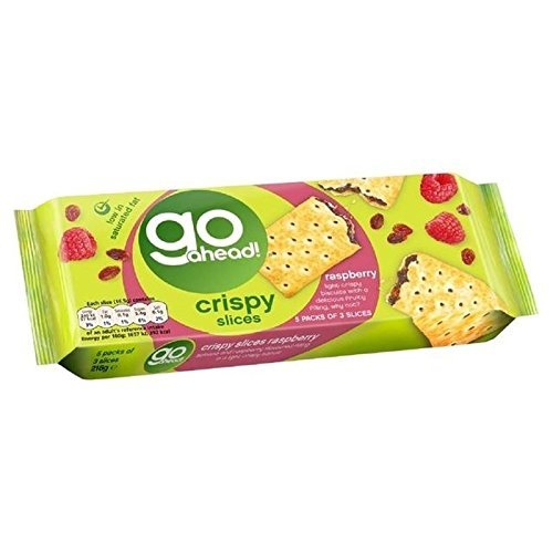Go Ahead Crispy Fruit Slice Raspberry 5 per Pack - Pack of 6
