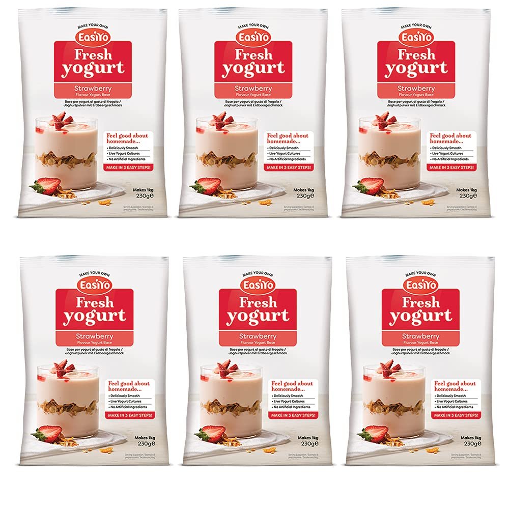 Easiyo Strawberry Yoghurt Mix 230g - Pack of 6