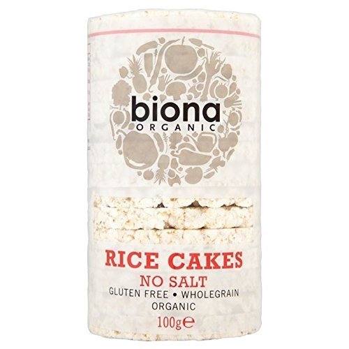 Biona Organic Rice Cakes No Salt 100g - Pack of 6
