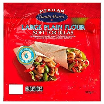 Santa Maria Large Plain Flour Tortilla 320g - Pack of 6