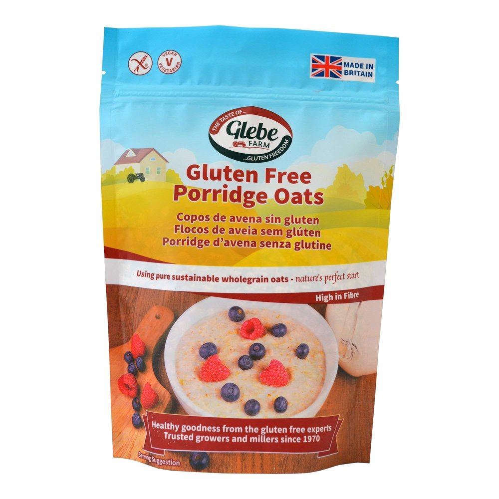 Glebe Farm, Gluten-Free Porridge Oats - 6 X 450 Gram, Vegan, Healthy, High in Fibre