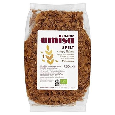 Amisa Organic Crispy Spelt Flakes 250g - Pack of 6