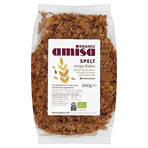 Amisa Organic Crispy Spelt Flakes 250g - Pack of 6