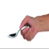 Amefa Integrale Dinner Spoon with Knob, Ergonomic, 18/10 Stainless Steel, Everyday Aid Cutlery, Dining Aid for Seniors, Rustproof & Dishwasher Safe, Silver, Desert Spoon view 3