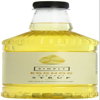 Simply Eggnog Syrup, Vegan & Nut Free Flavoured Syrup for Coffee, Cocktails & Baking (1 Litre)