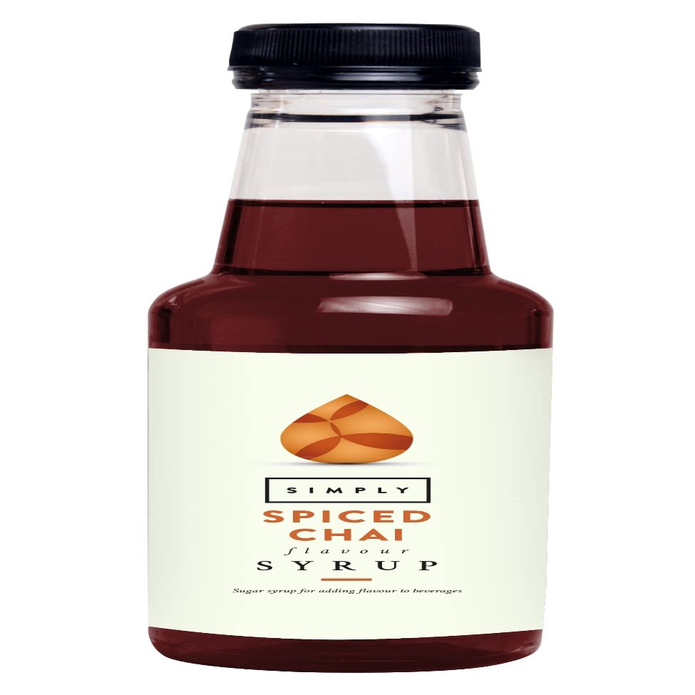 Simply Spiced Chai Syrup, Vegan & Nut Free Flavoured Syrup for Coffee, Cocktails & Baking (250ml)