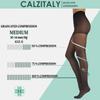 CALZITALY Women's Medical Support Tights | 10-14 Mmhg Graduated Compression Pantyhose | 70 Den | Black, Skin | Made in Italy | (BLACK, S) view 2