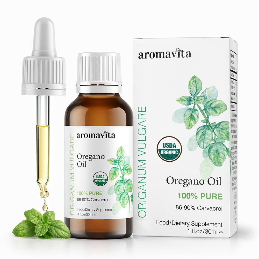 100% Pure Greek Oregano Oil Food Grade Quality. Certified. (1 FL.OZ/30ML) by Aromavita