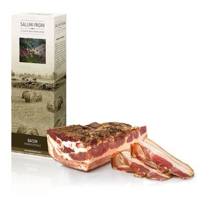 Bacon Italian Style in a Box by Salumi Pasini | 700g | 100% Italian Meat | Gluten and Lactose free