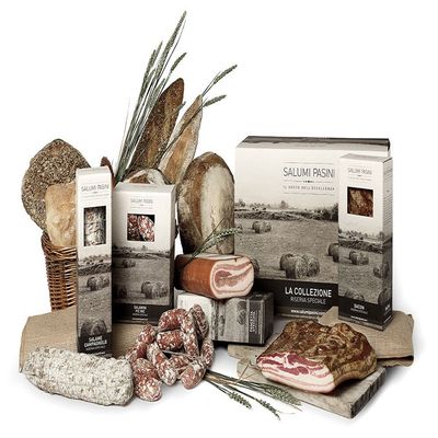 "A Taste to Discover" Italian Food Hamper by Salumipasini | Food Gift Box with Mixed Italian Charcuterie Products | Perfect for Christmas or Any Other Occasion | 2,5 kg