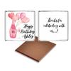 Personalised Chocolate Birthday Favours, Personalized Chocolates, Custom Party Favours, Pink and Gold Balloons, Birthday gift Design code: HB02 view 3