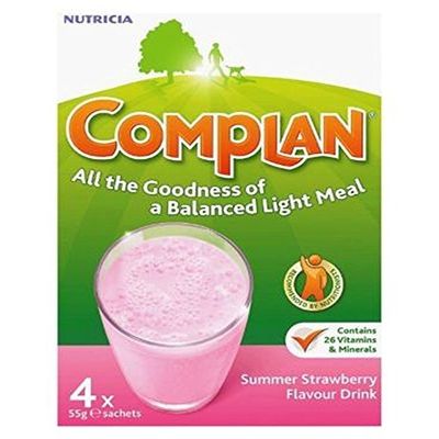 Complan Strawberry Flavour Nutritional Drink 4 X 55G - Pack of 6