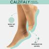 CALZITALY PACK 1/2 Medical support knee high socks, Compression socks, 70 DEN, 10-14 mm/hg | Made in Italy (Beige, L/XL) view 2
