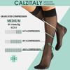 CALZITALY PACK 1/2 Medical support knee high socks, Compression socks, 70 DEN, 10-14 mm/hg | Made in Italy (Black, L/XL) view 3