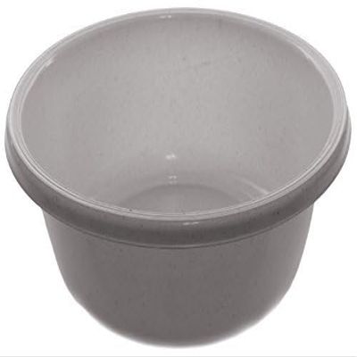 Ybm Home Round Plastic Wash Basin (1151 13 inch, White with Dots)