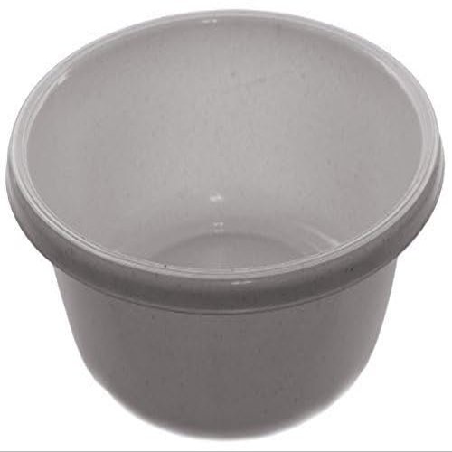 Ybm Home Round Plastic Wash Basin (1151 13 inch, White with Dots)