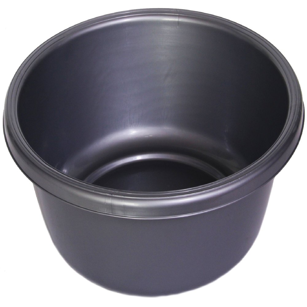 Ybm Home Round Plastic Wash Basin (1148 11.25", Gray)