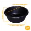Ybm Home Round Plastic Wash Basin (1148 11.25", Gray) view 2