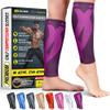 BLITZU Calf Compression Sleeve for Men & Women Footless Compression Socks Support Runners Leg Sleeve Shin Splints Pain Relief (Purple, large/X-Large) view 1