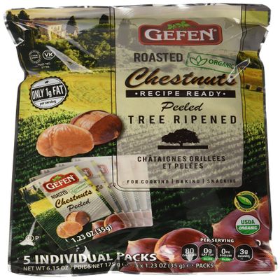 Gefen Roasted and Peeled Whole Chestnuts 35 g (Pack of 6)