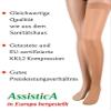 23-32 mmHg ASSISTICA Medical Compression Stockings with Silicone Band, Closed Toe Hold Up Support Stockings of Class 2 for Men and Women (158-170 cm / Large, Beige) view 4