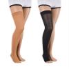23-32 mmHg ASSISTICA Medical Compression Stockings with Silicone Band, Open Toe Hold Up Support Stockings of Class 2 for Men and Women (158-170 cm / Large, Beige) view 1