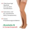 23-32 mmHg ASSISTICA Medical Compression Stockings with Silicone Band, Open Toe Hold Up Support Stockings of Class 2 for Men and Women (170-182 cm / Medium, Beige) view 4