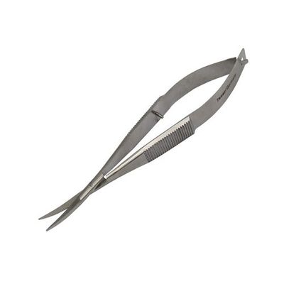 Eyebrow scissors, eyebrow trimmer - rust-proof - curved cutting edge