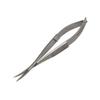 Eyebrow scissors, eyebrow trimmer - rust-proof - curved cutting edge view 1
