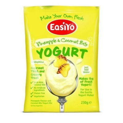 EasiYo Pineapple With Coconut Bits Yogurt 230g