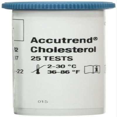 Accutrend ACC007 Colesterol Reagent Test Strips (Pack of 25)