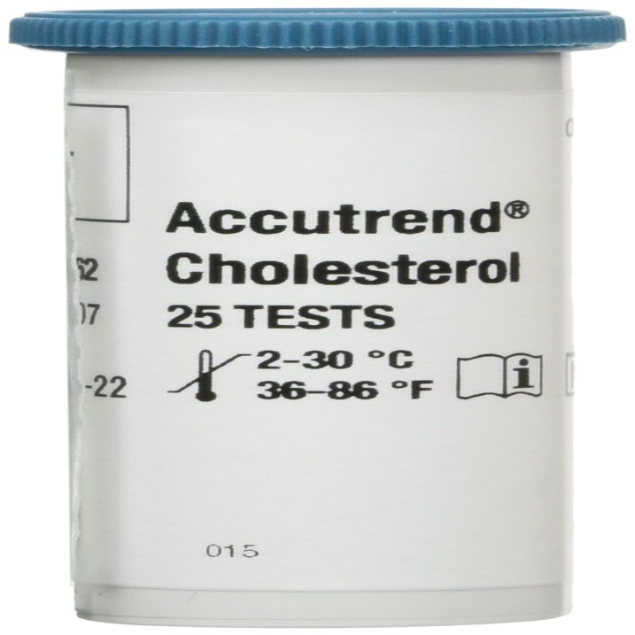 Accutrend ACC007 Colesterol Reagent Test Strips (Pack of 25)