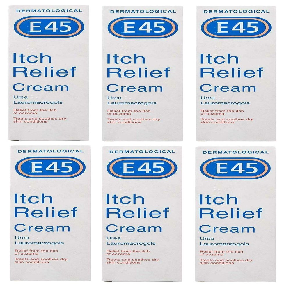 6 x E45 Itch Relief Cream 100g by E45