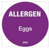 116138 - Daymark 25mm Circle Purple Allergen Eggs Label view 1