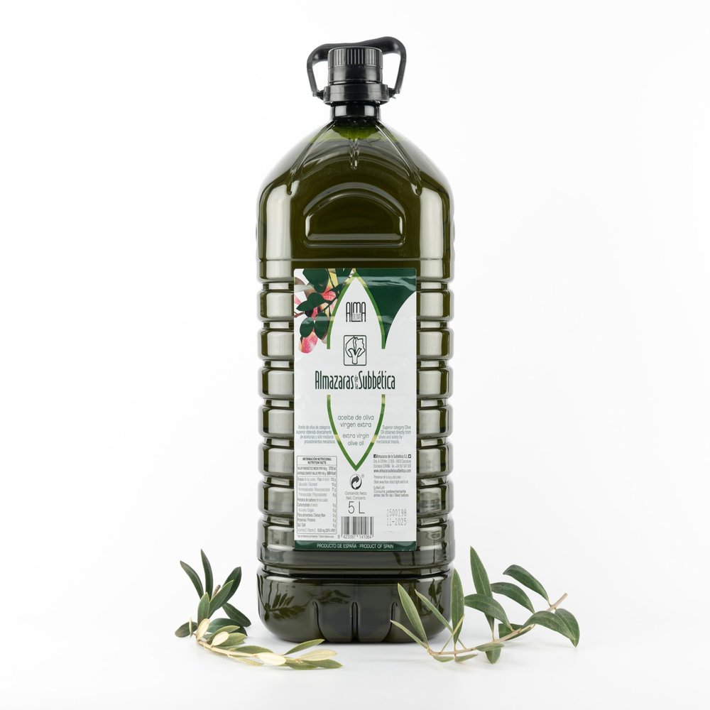 Almazaras de la Subbtica - AlmaOliva Gran Seleccin - Hojiblanca, Picual, and Picuda Varieties - Medium/High Fruity Taste - Smooth and Versatile - Gourmet and Daily Cooking - Pack of 3 Carafes 5L