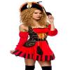 Atixo 14294-018-025 Elegant Pirate Captain Women's Costume Red/Black/Gold M view 2
