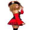Atixo 14294-018-025 Elegant Pirate Captain Women's Costume Red/Black/Gold M view 3