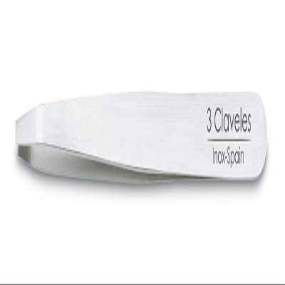 3 Claveles 12262 - Stainless steel, shaving tongs, crab tip 10 cm